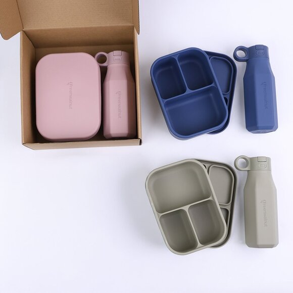 Premium Food-Grade Silicone Leak Proof Lunch Box & Water Bottle Set - Picture 10 of 15